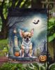 Chihuahua Spooky Halloween Garden Flag Mailbox Flag Decorative Yard Flag Banner Outside Patio Artwork Yard Flower Beds, Garden Size, Multicolor