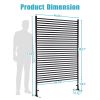 Metal Privacy Fence Panels for Outside, Slatted Privacy Screens with Stand