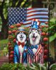 All American Siberian Husky Garden Flag Mailbox Flag Decorative Yard Flag Banner Outside Patio Artwork Yard Flower Beds, Garden Size, Multicolor