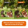 [only for pickup with a prepaid label]Garden Statue Cute Frog Face Turtles Figurines,Solar Powered Resin Animal Sculpture with 3 Led Lights for Patio,