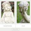 19.29' Tall Magnesium Oxide Angel Little Girl Statue Sculpture Art