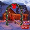 Christmas Archway Decoration – 94.49 x 15.75 x 104.33 Inch Green PVC Arch with Ornaments for Holiday Indoor/Outdoor Display