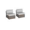 Fully Assembled 4-Piece Outdoor Rattan Sectional Seating Set with Plush Cushions