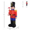 HOMCOM 6' Christmas Holiday Yard Inflatable Outdoor Light Up LED Xmas Decoration Toy Soldier Nutcracker