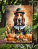 Basset Hound Thanksgiving Garden Flag Mailbox Decorative Yard Banner Outside Patio Artwork for Flower Beds, Garden Size, Multicolor