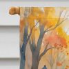 Weimaraner Halloween Trick or Treat House Flag Large Porch Sleeve Pole Decorative Outside Yard Banner Artwork Wall Hanging, Polyester, House Size