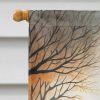 Black Labrador Retriever Spooky Halloween House Flag Large Porch Sleeve Pole Decorative Outside Yard Banner Artwork Wall Hanging, Polyester