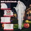 8.3 ft Halloween Standing Haunted Angel with Lighted Eyes and Automatic Wing Movement
