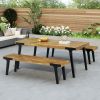 1 DINING TABLE+2 DINING BENCHES