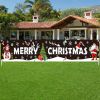 Large Merry Christmas Banner with Santa Claus Design | Outdoor & Indoor Holiday Party Decoration Sign