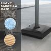 Outsunny Mobile Umbrella Stand: Cantilever Design with Wheels, Adjustable, Fillable for Flexibility, Outdoor Use|