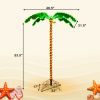 5-Foot LED Pre-Lit Palm Tree Decor | Lighted Tropical Artificial Tree for Indoor & Outdoor Use