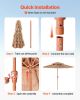 Tiki Umbrella 2-Tier Thatched Patio Umbrella 9 ft for Pool Patio Beach