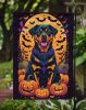 Rottweiler Witchy Halloween Garden Flag Mailbox Flag Decorative Yard Flag Banner Outside Patio Artwork Yard Flower Beds, Garden Size, Multicolor