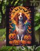 Brittany Spaniel Witchy Halloween Garden Flag Mailbox Flag Decorative Yard Flag Banner Outside Patio Artwork Yard Flower Beds, Garden Size, Multicolor