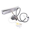 24 x 8-inch Fire Pit Pan Stainless Steel Fire Pit Burner Kit Rectangular Indoor or Outdoor