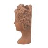 8x4x9" Visage Head Bust Planter, Brown - Home Wall Planter