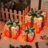 Christmas LED Light Gift Boxes | Foldable Lighted Present Decorations for Indoor & Outdoor Holiday Displays