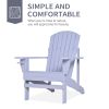 Wooden Adirondack Chair with Cup Holder – Outdoor Patio Lawn Furniture