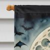 Flying Witch Spooky Halloween House Flag Large Porch Sleeve Pole Decorative Outside Yard Banner Artwork Wall Hanging, Polyester, House Size