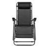 Infinity Zero Gravity Chair Pack 2, Outdoor Lounge Patio Chairs with Pillow and Utility Tray Adjustable Folding Recliner for Deck,Patio,Beach,Yard, Bl