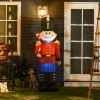 HOMCOM 6' Christmas Holiday Yard Inflatable Outdoor Light Up LED Xmas Decoration Toy Soldier Nutcracker