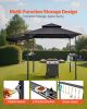 8'x5' Reinforced BBQ Grill Gazebo Canopy with Shelf & Awning Double-Tiered Top