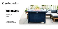44" W x 25" H Outdoor Fire Pit Table 50000BTU