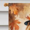Chow Chow Thanksgiving House Flag Large Porch Sleeve Pole Decorative Outside Yard Banner Artwork Wall Hanging, Polyester, House Size, Multicolor