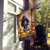 Dachshund Thanksgiving House Flag Large Porch Sleeve Pole Decorative Outside Yard Banner Artwork Wall Hanging, Polyester, House Size, Multicolor