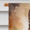 German Shepherd Thanksgiving House Flag Large Porch Sleeve Pole Decorative Outside Yard Banner Artwork Wall Hanging, Polyester, House Size, Multicolor