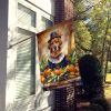Golden Retriever Thanksgiving House Flag Large Porch Sleeve Pole Decorative Outside Yard Banner Artwork Wall Hanging, Polyester, House Size