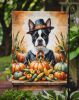 Boston Terrier Thanksgiving Garden Flag Mailbox Decorative Yard Banner Outside Patio Artwork for Flower Beds, Garden Size, Multicolor