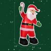 HOMCOM 8' Christmas Inflatable Santa Claus with Candy Cane, Outdoor Blow-Up Yard Decoration with LED Lights Display