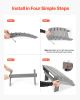 Adirondack Ottoman 16.9L x 18.9W x 13H Inch HDPE Folding Patio Footrest Gray