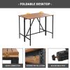 5-Piece Bar-Height Patio Dining Set – Acacia Wood & Wicker with Cushions and Foldable Table