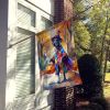 Weimaraner Halloween Trick or Treat House Flag Large Porch Sleeve Pole Decorative Outside Yard Banner Artwork Wall Hanging, Polyester, House Size