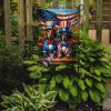 All American Dachshund Garden Flag Mailbox Flag Decorative Yard Flag Banner Outside Patio Artwork Yard Flower Beds, Garden Size, Multicolor
