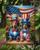 All American Dachshund Garden Flag Mailbox Flag Decorative Yard Flag Banner Outside Patio Artwork Yard Flower Beds, Garden Size, Multicolor