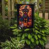 Yorkie Witchy Halloween Garden Flag Mailbox Flag Decorative Yard Flag Banner Outside Patio Artwork Yard Flower Beds, Garden Size, Multicolor