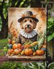 Goldendoodle Thanksgiving Garden Flag Mailbox Decorative Yard Banner Outside Patio Artwork for Flower Beds, Garden Size, Multicolor