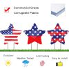 8Pcs 4th of July Yard Sign with 16pcs Stake USA Flag Star Shape Memorial Day Lawn Decor for Independence Day Patriotic Party Supplies