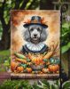 Grey Silver Poodle Thanksgiving Garden Flag Mailbox Decorative Yard Banner Outside Patio Artwork for Flower Beds, Garden Size, Multicolor