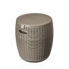 9.5 Gallon Cooler Side Table, Portable Ice Chest with Built-in Handle