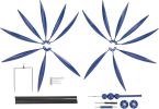 Wind Spinners Outdoor - Extra Large Outdoor Metal Wind Sculptures Spinners with Stake, Windmills for The Yard Garden, Yard Art Garden Lawn Decor - Blu