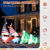 7ft Christmas Inflatable Decoration with LED Lights – Two Gnomes Pulling a Christmas Tree – Funny Blow Up Yard Décor for Indoor/Outdoor Use