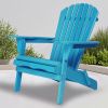 Wood Lounge Patio Chair for Garden Outdoor Wooden Folding Adirondack Chair Set of 2 Solid Cedar Wood Lounge Patio Chair for Garden, Lawn, Backyard,
