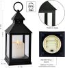 Vintage Lantern Decorative LED Flickering Flameless Candle with Timer