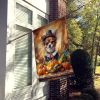 Chihuahua Thanksgiving House Flag Large Porch Sleeve Pole Decorative Outside Yard Banner Artwork Wall Hanging, Polyester, House Size, Multicolor
