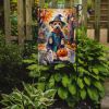 Labradoodle Halloween Trick or Treat Garden Flag Mailbox Flag Decorative Yard Flag Banner Outside Patio Artwork Yard Flower Beds, Garden Size